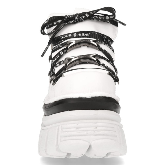 buty NEW ROCK NAPA BLANCA, TOWER BLANCO E14 BLANCO LATERAL + E-17 NEGRO [M-106NLACE-C2]