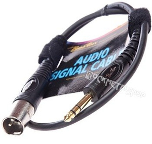przewód mikrofonowy BOSTON: XLR - duży jack (6.3mm) stereo / 0,75m