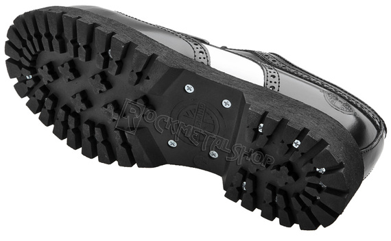 glany NEVERMIND - CZARNO / BIAŁE (4 dziurki) polerowane