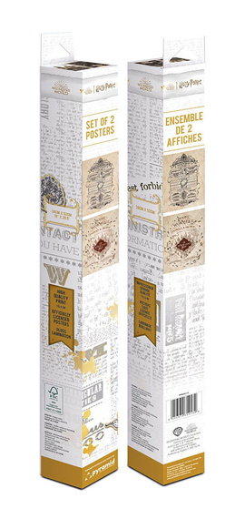 plakat HARRY POTTER (zestaw 2 sztuk) - MAP AND SCHOOL LIST