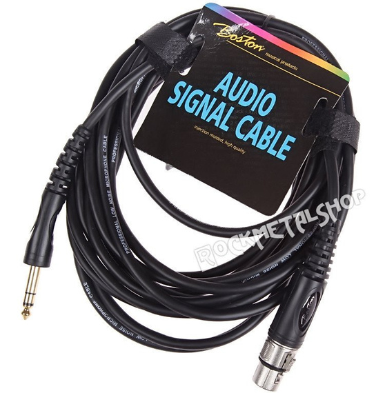 przewód audio BOSTON: XLR żeński -  DUŻY JACK STEREO (6.3mm) / 3m