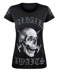 bluzka damska VICTORY OR VALHALLA - SKULL