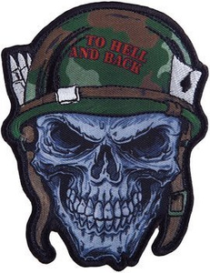 naszywka termiczna SKULL HELMET