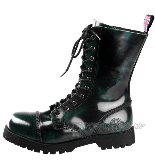 glany NEVERMIND - ZIELONE PRZECIERANE (10 dziurek) polerowane 