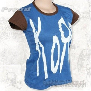 bluzka damska KORN - LOGO niebieska