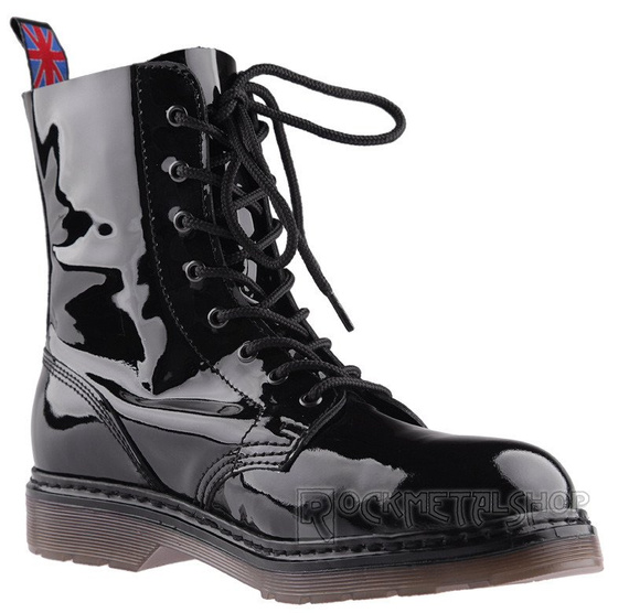 glany NEVERMIND - CZARNE (8 dziurek) lakierowane