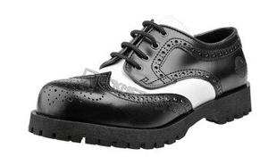 glany NEVERMIND - CZARNO / BIAŁE (4 dziurki) polerowane, USZKODZONE