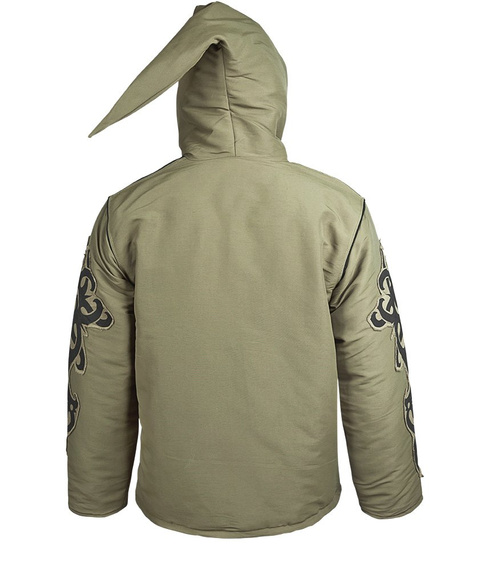 kurtka HEXAGON - TRIBAL z kapturem, oliwkowa 