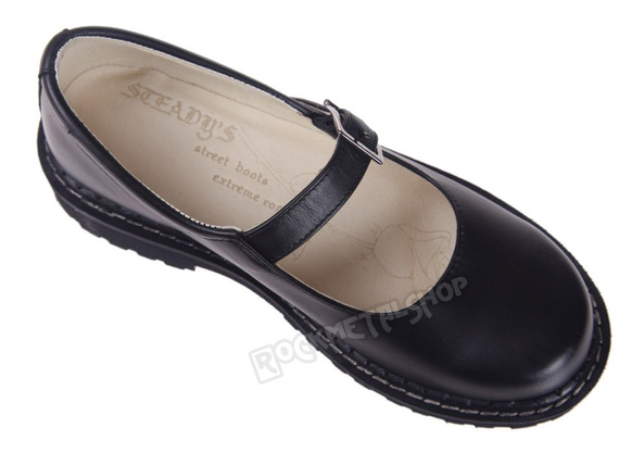 glany damskie STEADY'S - "BALERINKI" czarne (STE/ROCK), USZKODZONE