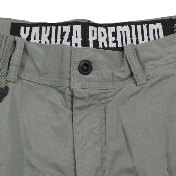 spodnie bojówki krótkie YAKUZA PREMIUM - CARGO SHORTS grey olive