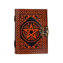 notes/zeszyt w skórzanej oprawie PENTAGRAM