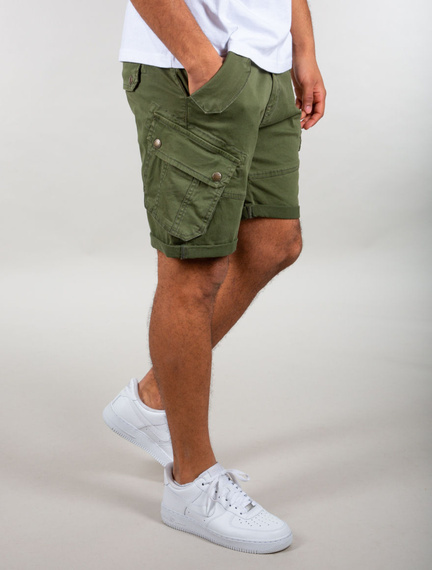 spodnie bojówki krótkie ALPHA INDUSTRIES - COMBAT SHORT DARK OLIVE