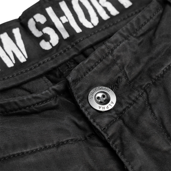 spodnie bojówki krótkie ALPHA INDUSTRIES - CREW SHORT BLACK