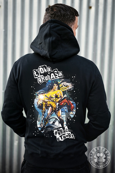 bluza ŁYDKA GRUBASA - KRÓLOWA rozpinana z kapturem