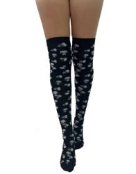 nadkolanówki ALL OVER SKULLS czarne