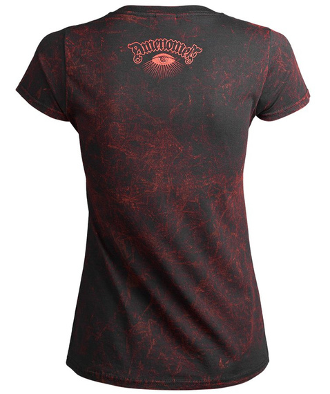 bluzka damska AMENOMEN - LUCIFER BLESS YOU (OMEN090DA ALLPRINT RED)