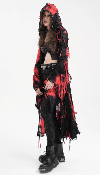 kardigan DEVIL FASHION - BLACK AND RED GOTHIC 