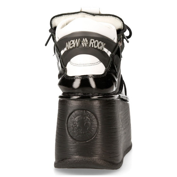 buty NEW ROCK CHAROL NEGRO ARRUGADO, NAPA BLANCA,MARTE NEGRO [M-106-S118]