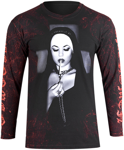 longsleeve AMENOMEN - SMOKING NUN (OMEN078LO ALLPRINT RED)