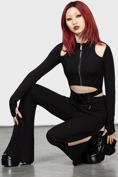 spodnie dzwony KILLSTAR - VORTATRIX