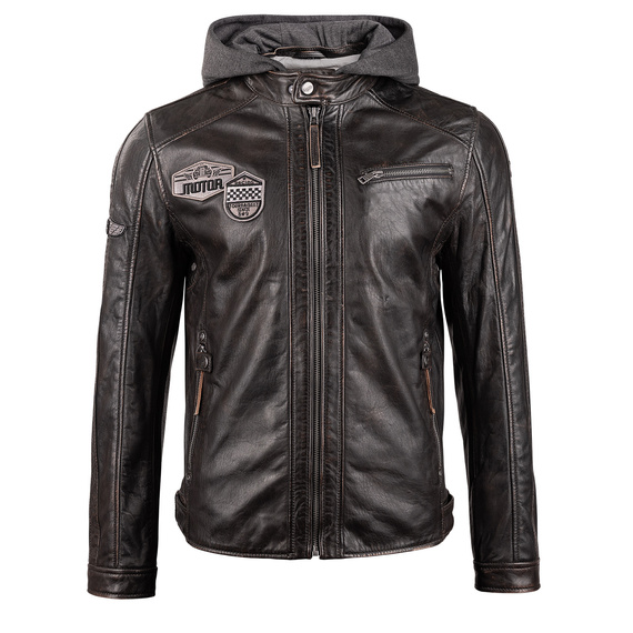 kurtka skórzana MMDEZIMUS MEN RACER  VINTAGE BLACK
