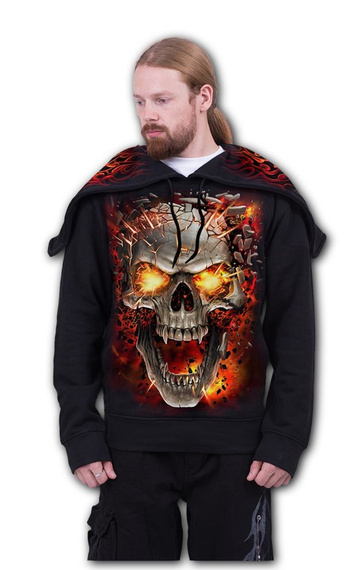 bluza SKULL BLAST, kangurka z kapturem
