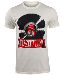 koszulka LED ZEPPELIN - MOTHERSHIP RECORD ecru