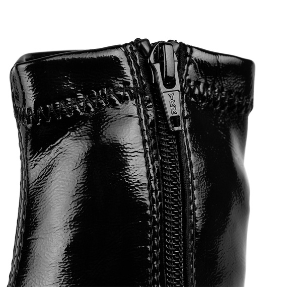 botki damskie ALTERCORE czarne (MORRIGAN BLACK PATENT)