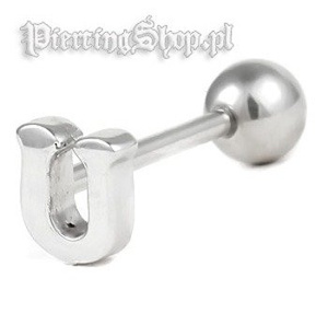 KOLCZYK DO JęZYKA LITERA U grubość 1,6mm średnica kulki 6mm (BLSC31U)