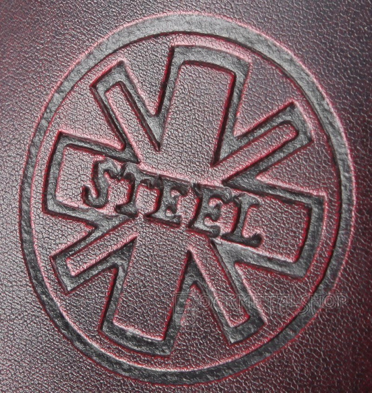 glany STEEL - RED / BLACK (10 dziurek)