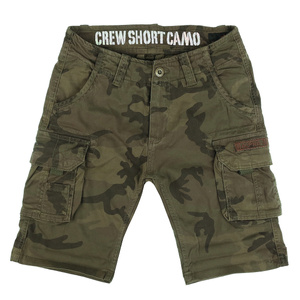 spodnie bojówki krótkie ALPHA INDUSTRIES - CREW SHORT DARK OLIVE CAMO