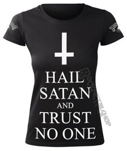 bluzka damska AMENOMEN - HAIL SATAN AND TRUST NO ONE (OMEN095DA)