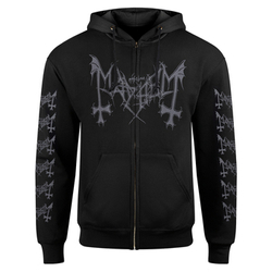 bluza MAYHEM - THE DAWN OF THE BLACK HEARTS rozpinana z kapturem