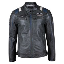 kurtka skórzana MMFURIOUS MEN RACER DARK GREEN