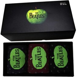 skarpetki THE BEATLES -  APPLE & SPOTS, zestaw 3 par