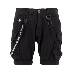 spodnie bojówki krótkie ALPHA INDUSTRIES - UTILITY SHORT BLACK