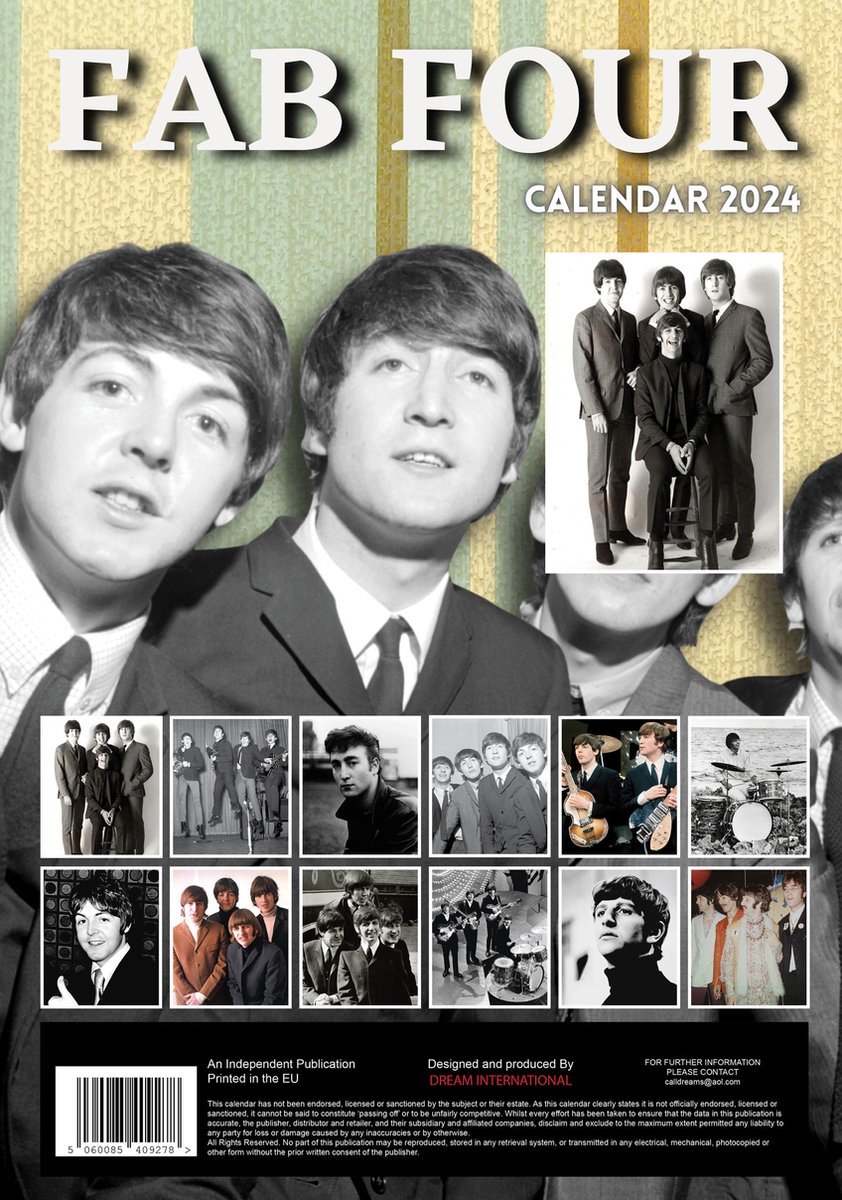 kalendarz THE BEATLES FAB FOUR 2024 sklep