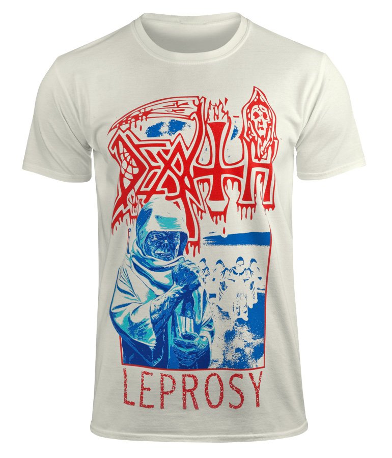 Koszulka Death Leprosy Blue Red Off White Sklep Rockmetalshop Pl