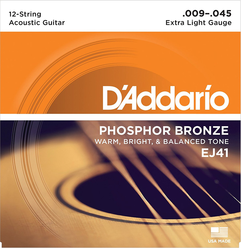 struny do gitary akustycznej 12str. D ADDARIO Extra Light EJ41