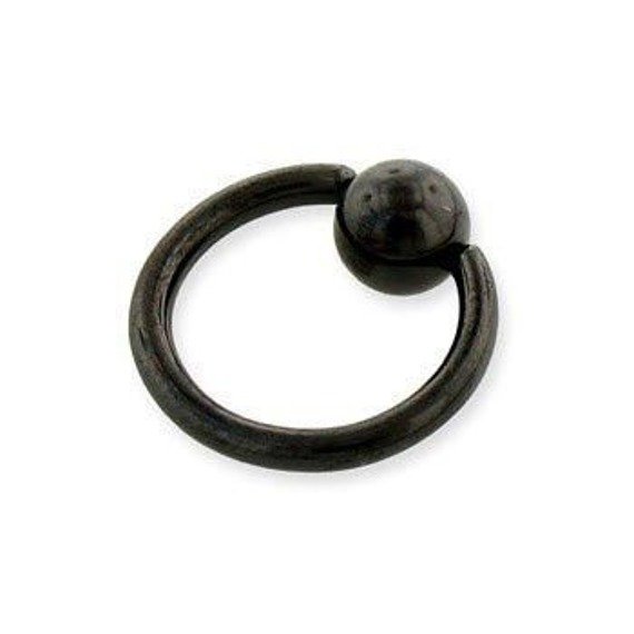 KółKO ZAMYKANE KULKą CAPTIVE BEAD RING BLACK LINE grubość 1,6mm średnica kulki 5mm