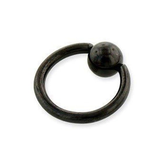 KółKO ZAMYKANE KULKą CAPTIVE BEAD RING BLACK LINE grubość 1,6mm średnica kulki 6mm