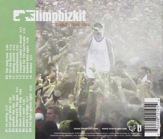 LIMP BIZKIT: RESULTS MAY VARY (CD)