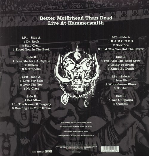 MOTORHEAD: BETTER MOTORHEAD THAN DEAD: LIVE AT HAMMERSMITH (2LP VINYL)