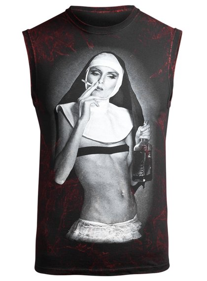 bezrękawnik AMENOMEN - NUN SMOKING (OMEN107BR ALLPRINT RED)