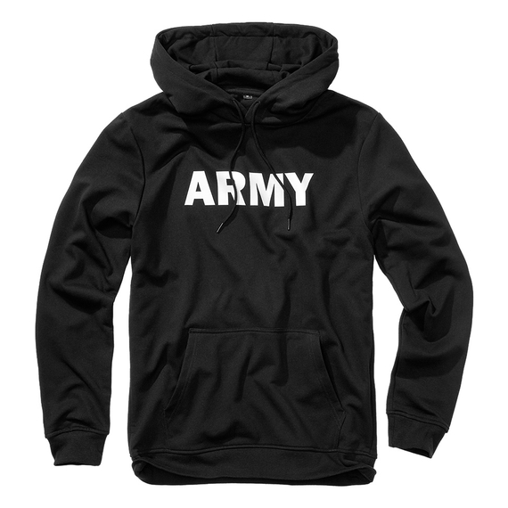 bluza ARMY HOODY - BLACK, kangurka z kapturem