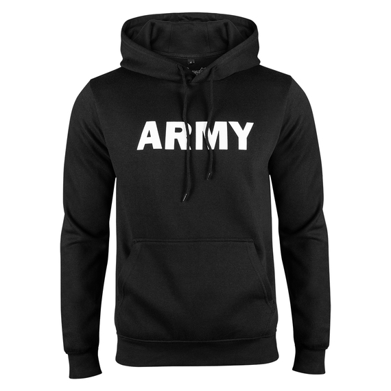 bluza ARMY HOODY - BLACK, kangurka z kapturem