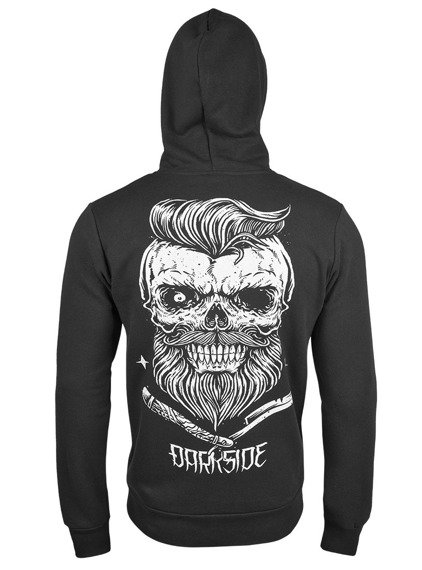 bluza DARKSIDE - BEARDED SKULL, rozpinana z kapturem