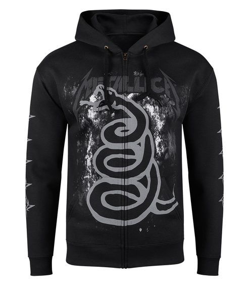 bluza METALLICA - BLACK ALBUM SNAKE rozpinana z kapturem 