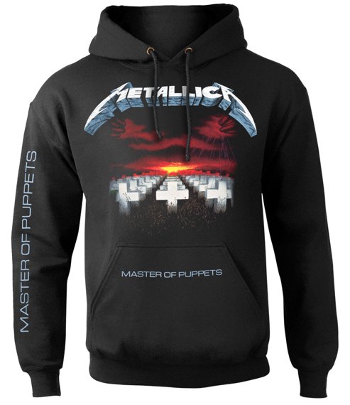 bluza METALLICA - MASTER OF PUPPETS TRACKS, kangurka z kapturem