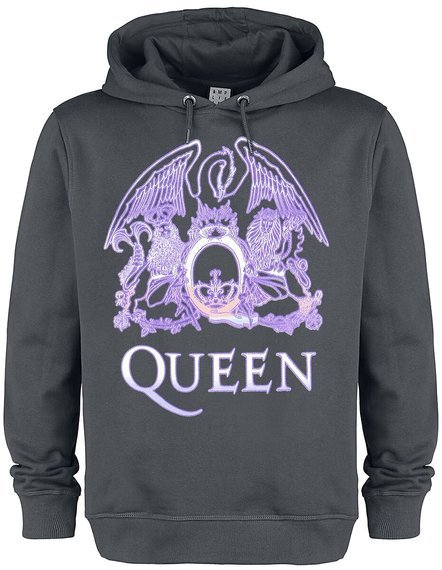 bluza QUEEN - ROYAL CREST, z kapturem, szara